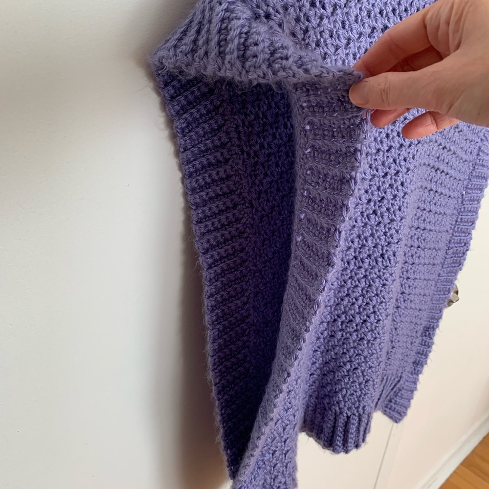 Handmade Crocheted Poncho - Picture 4 of 5